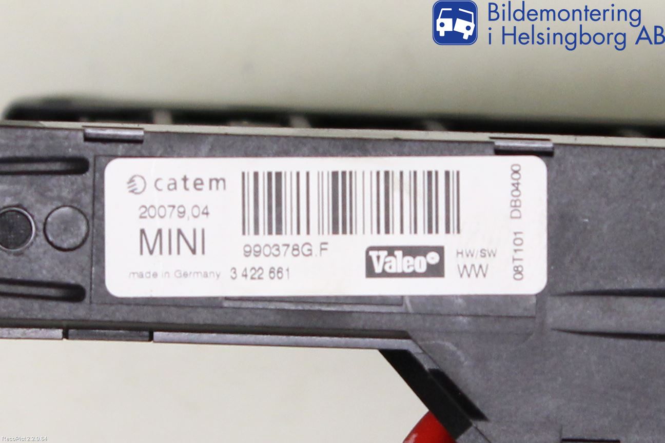 Mini COUPE R56 05-14 Varmeapparat Register Uten Ac