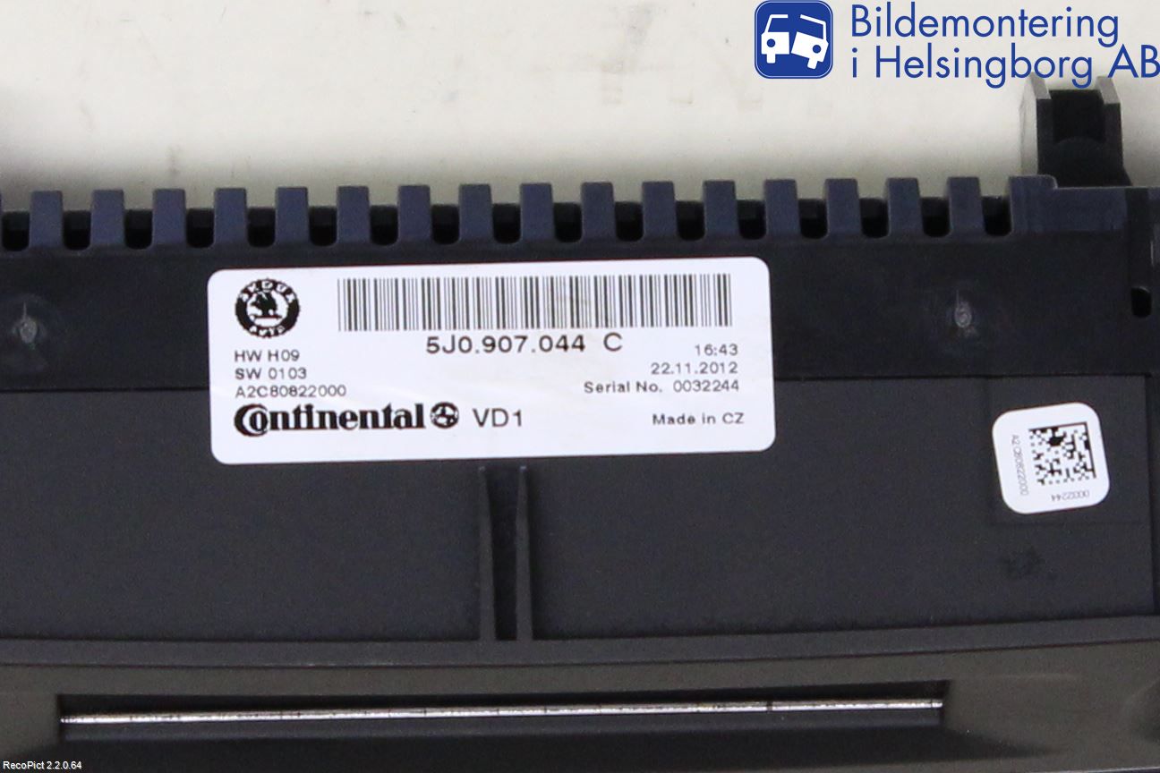 Skoda FABIA 07-14 Varme Ac Betjening-Display