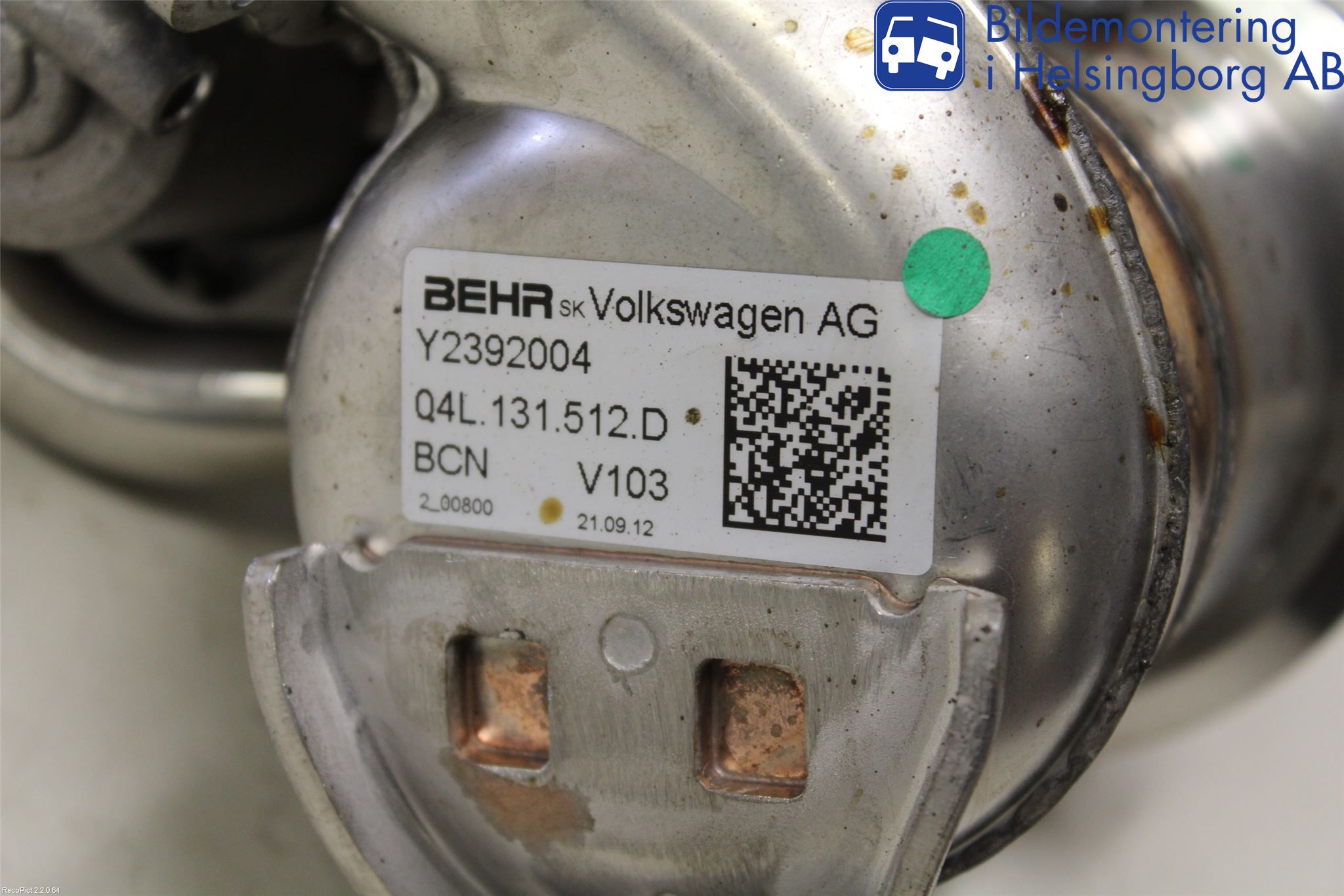 Volkswagen VW GOLF / E-GOLF VII 13-20 Eksos Kjøler