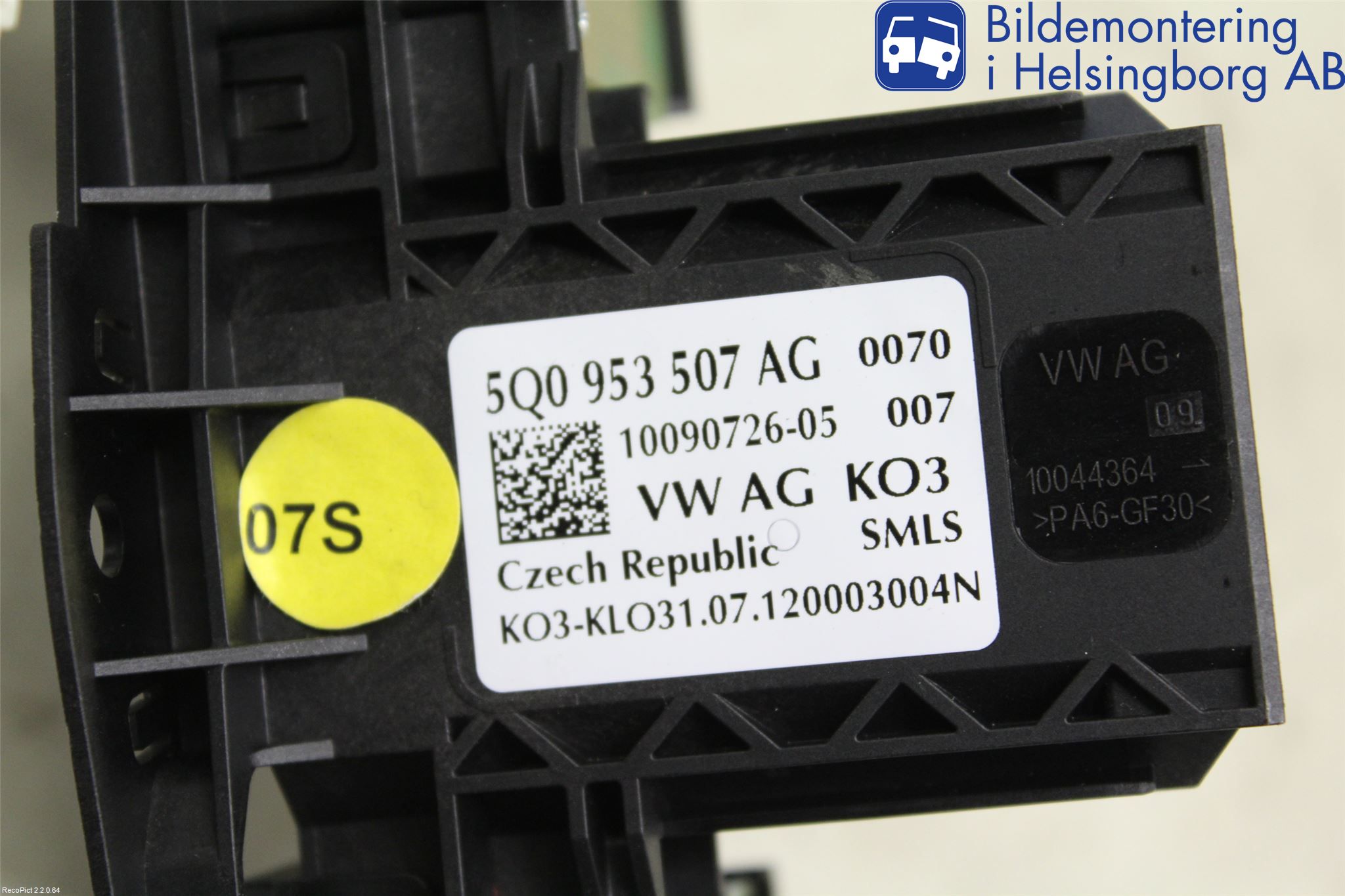 Volkswagen VW GOLF / E-GOLF VII 13-20 Bryter Ratt Kombi H Og V