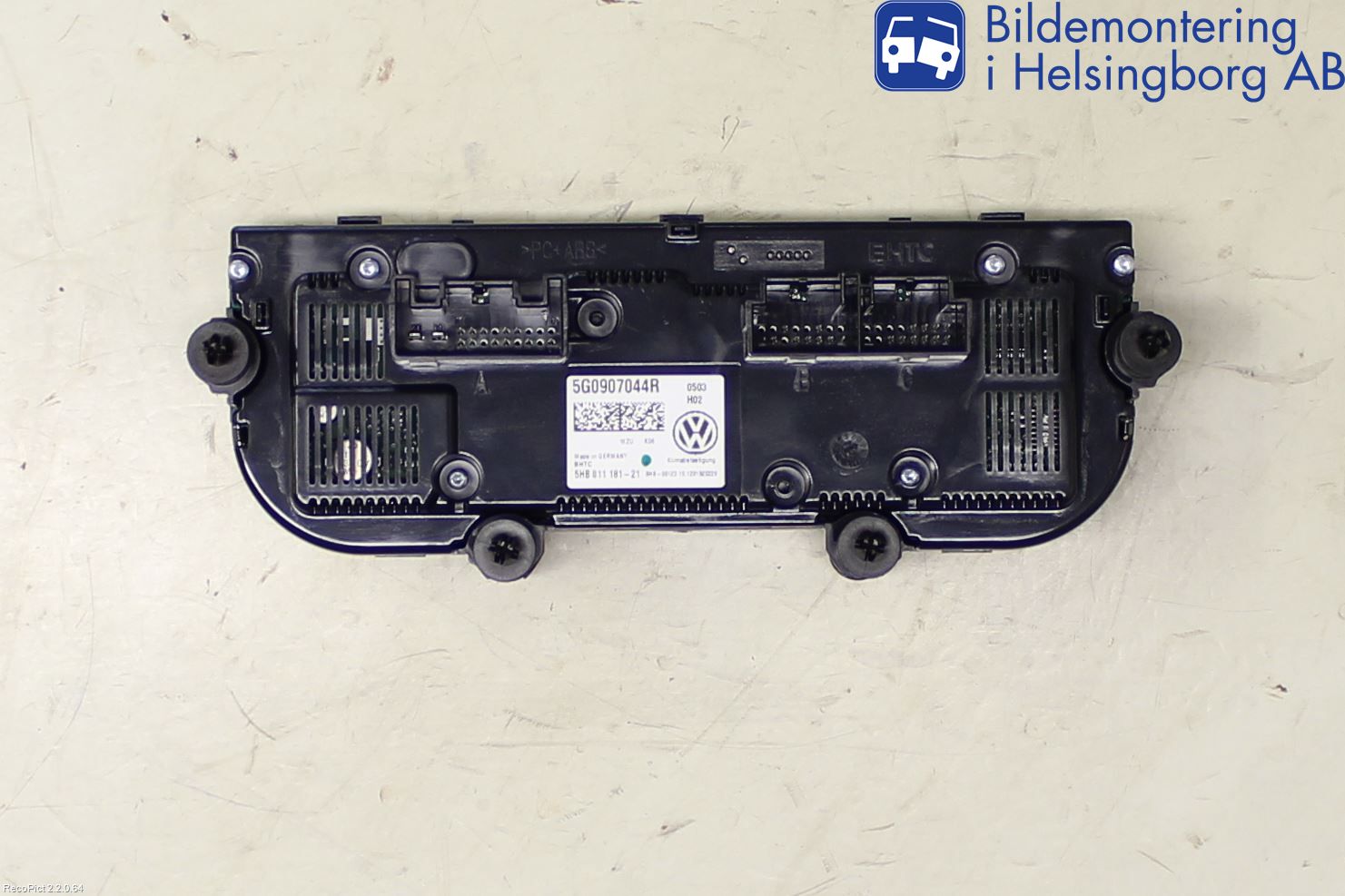 Volkswagen VW GOLF / E-GOLF VII 13-20 Varme Ac Betjening-Display
