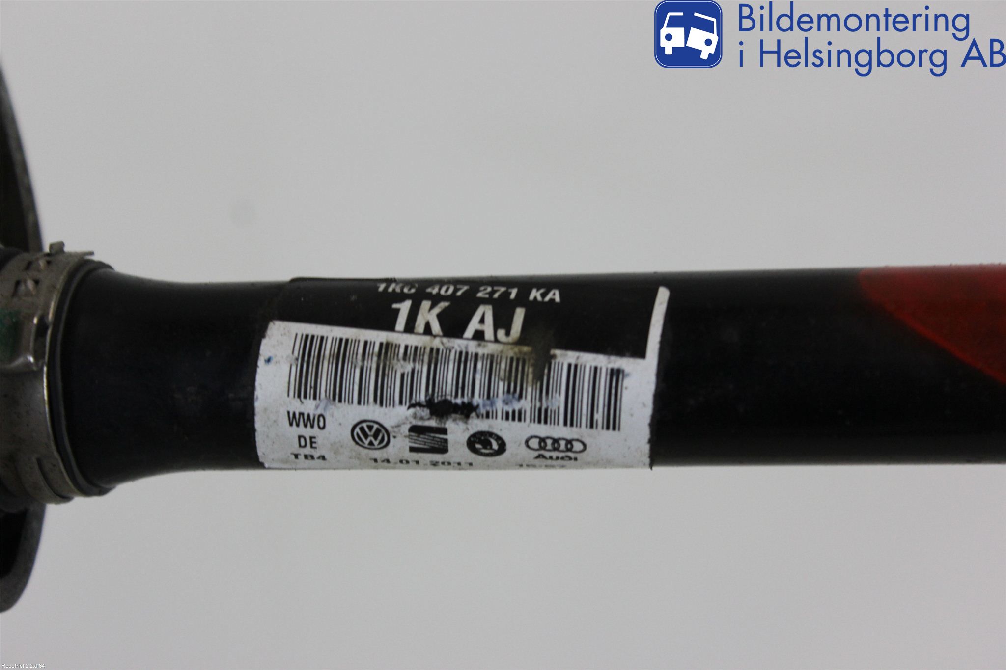 Volkswagen VW PASSAT CC 08-16 Drivaksel Foran Kompl Venstre
