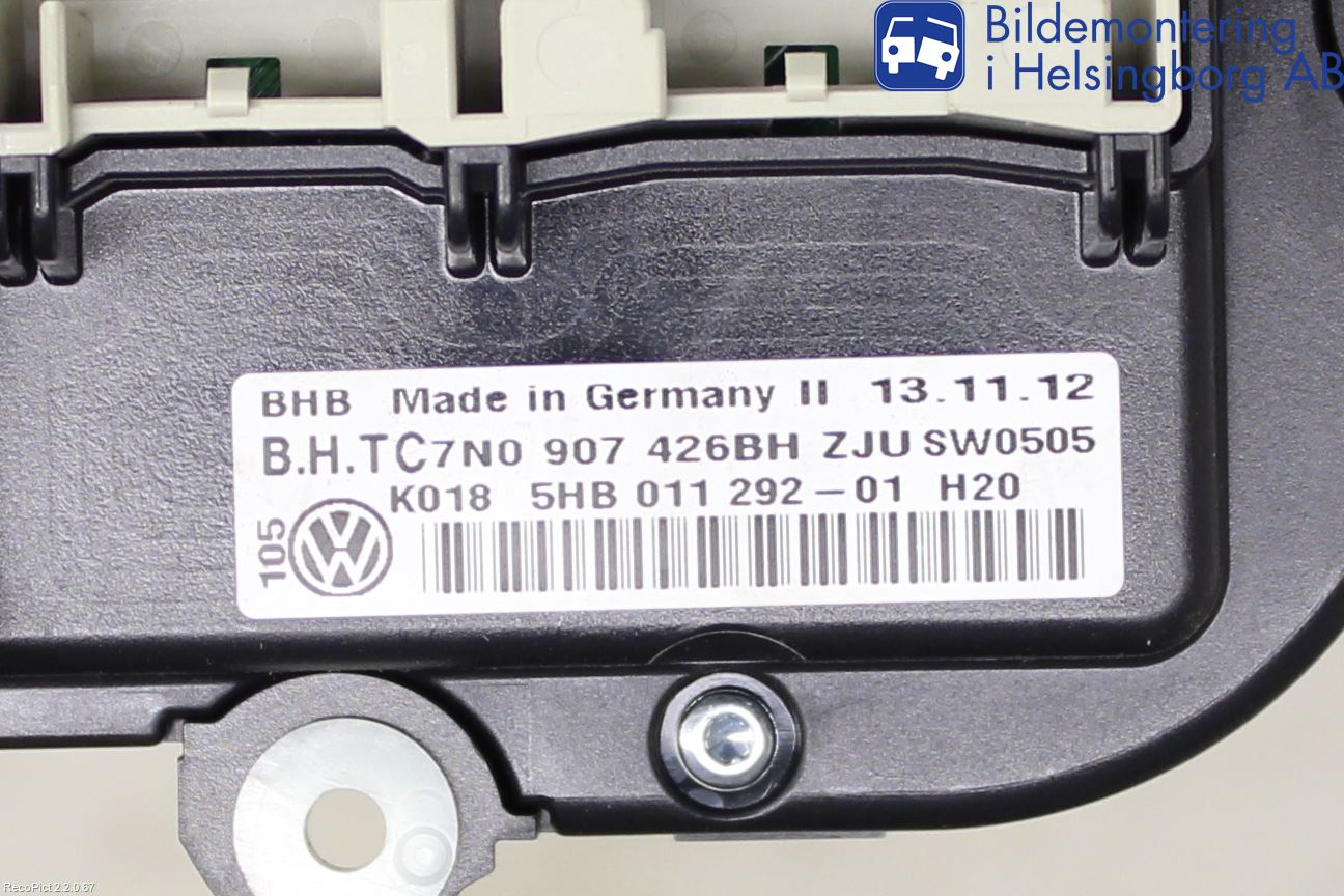Volkswagen VW GOLF PLUS/CROSS GOLF 04-14 Varme Ac Betjening-Display