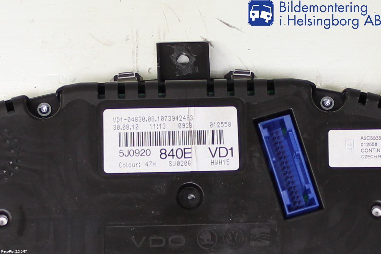 Skoda FABIA 07-14 Instr Kombinert