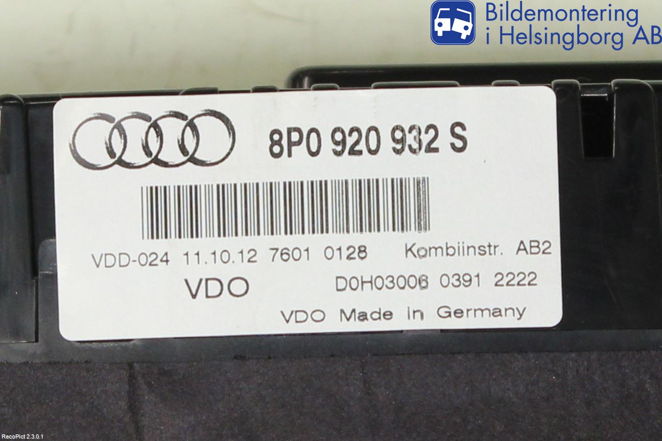 Audi A3/S3 05-13 Instr Kombinert