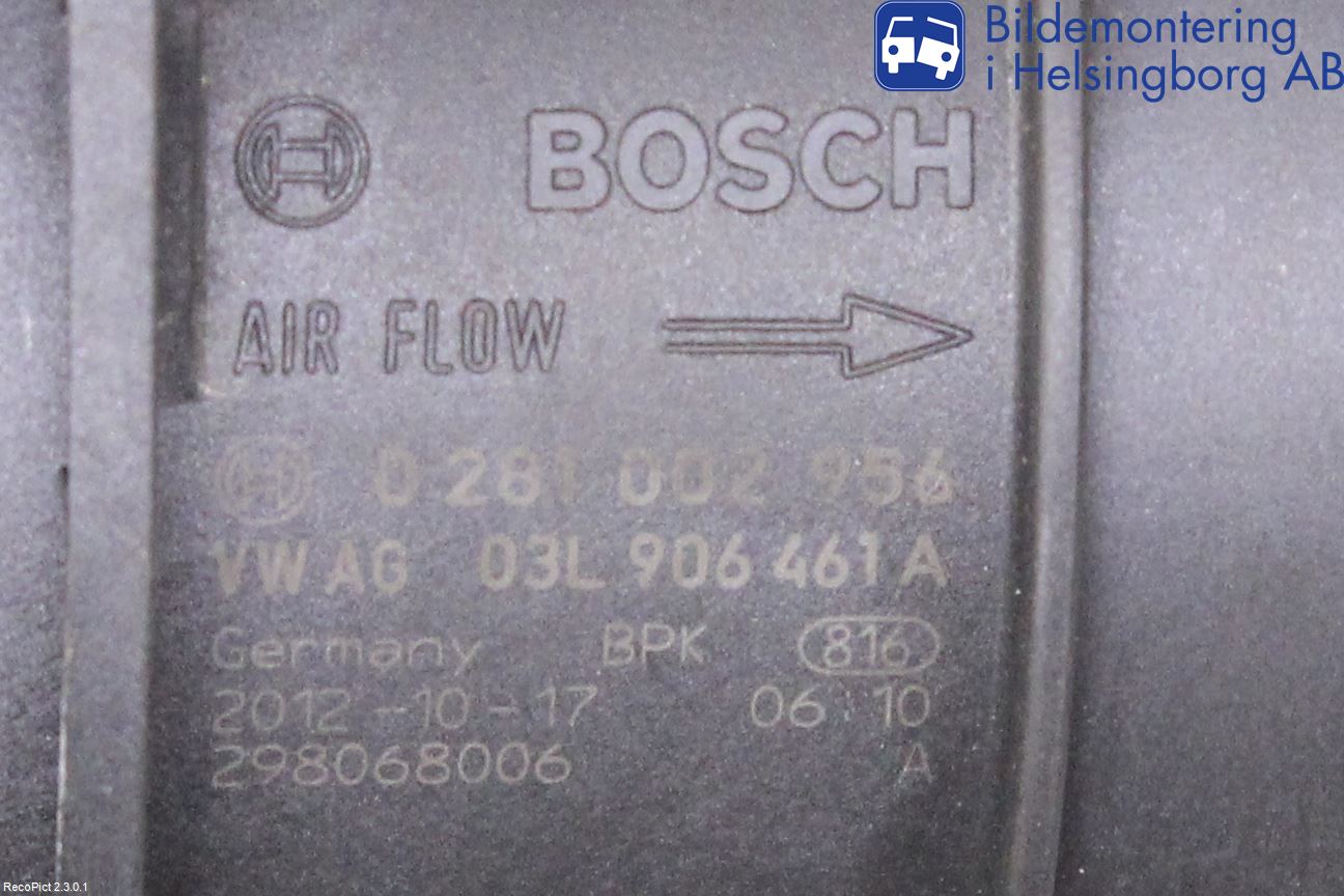 Volkswagen VW PASSAT 11-14 Inns Luftmassemåler