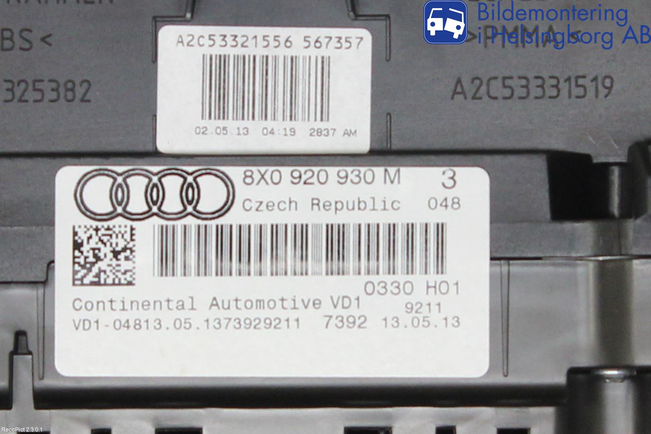 Audi A1/S1 11-18 Instr Kombinert