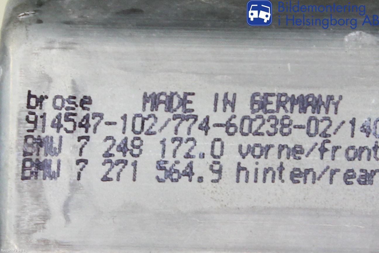 BMW 5 F10/F11/F18 09-17 Vindusheismotor