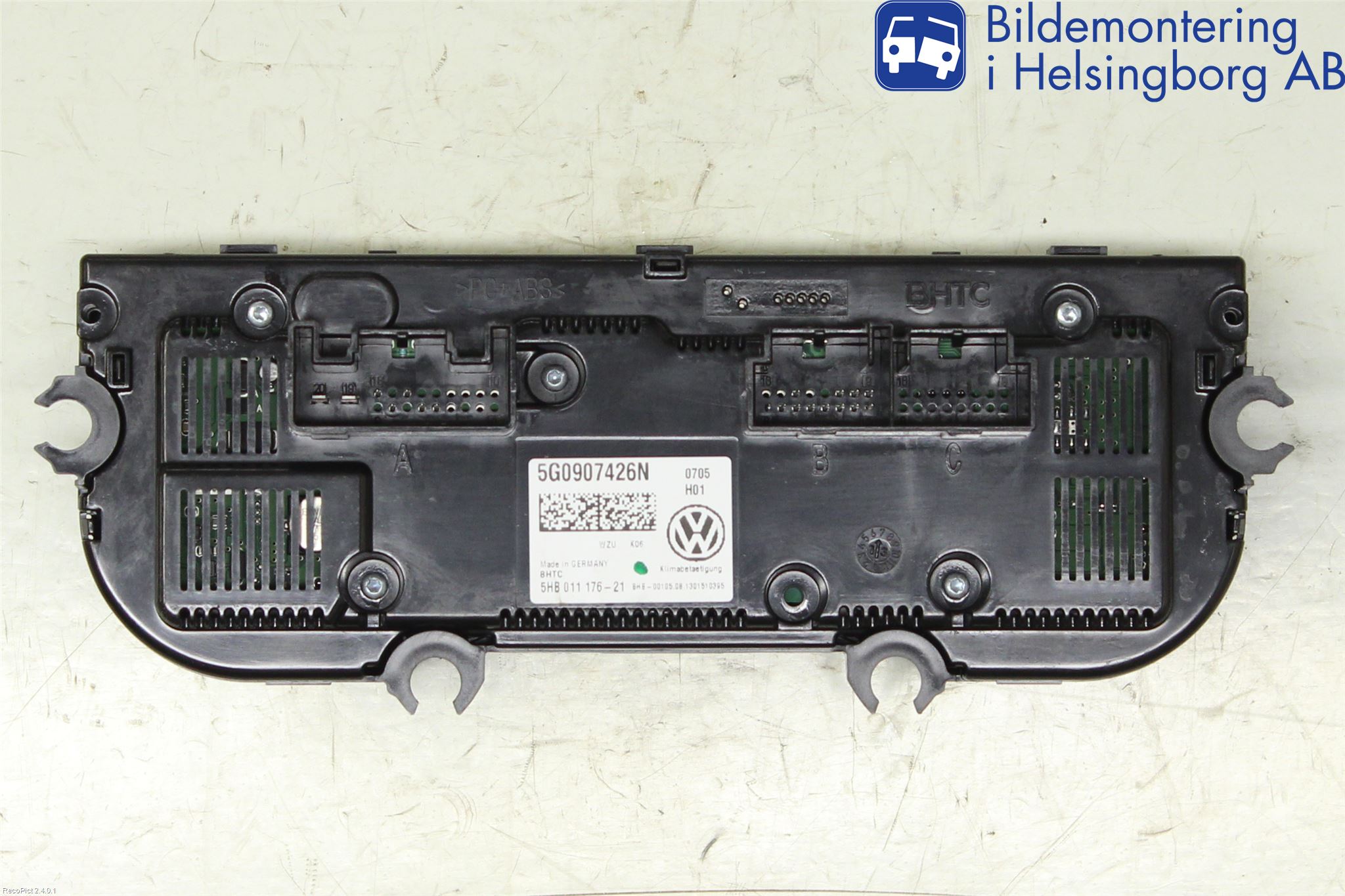 Volkswagen VW GOLF / E-GOLF VII 13-20 Varme Ac Betjening-Display