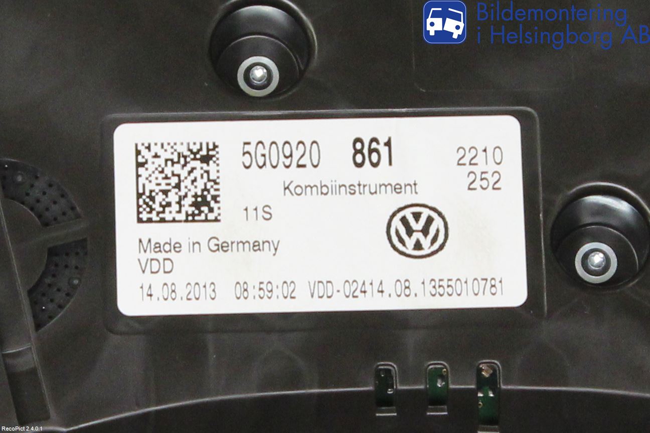 Volkswagen VW GOLF / E-GOLF VII 13-20 Instr Kombinert