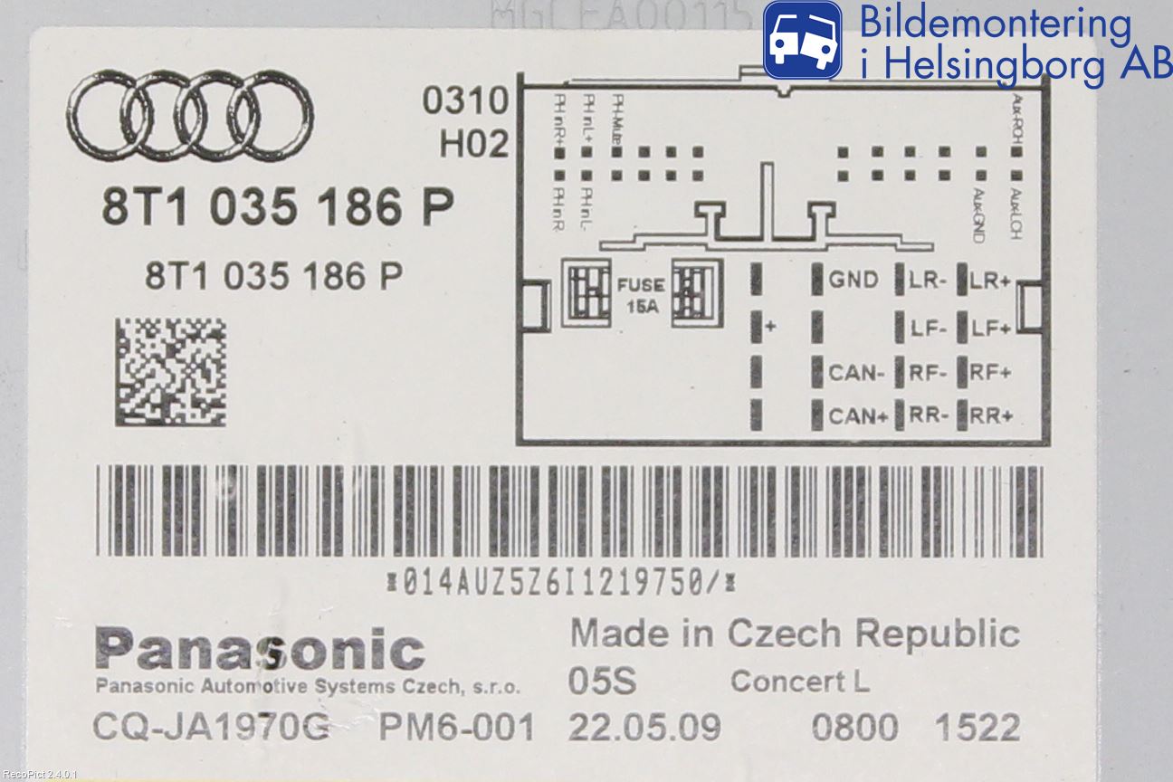 Audi A5 07-16 Stereo Radio Med Cd