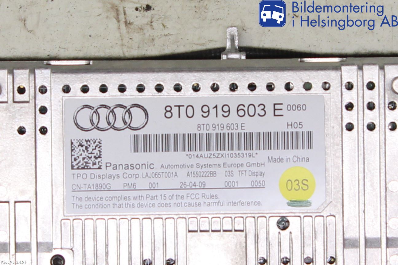 Audi A5 07-16 Stereo Radio Med Cd