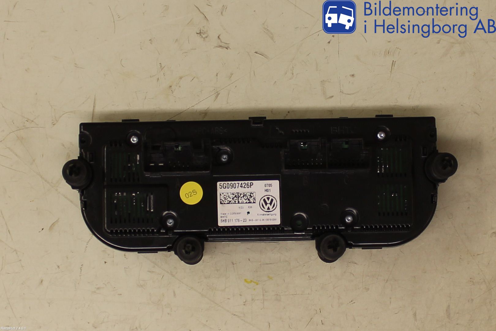 Volkswagen VW GOLF / E-GOLF VII 13-20 Varme Ac Betjening-Display