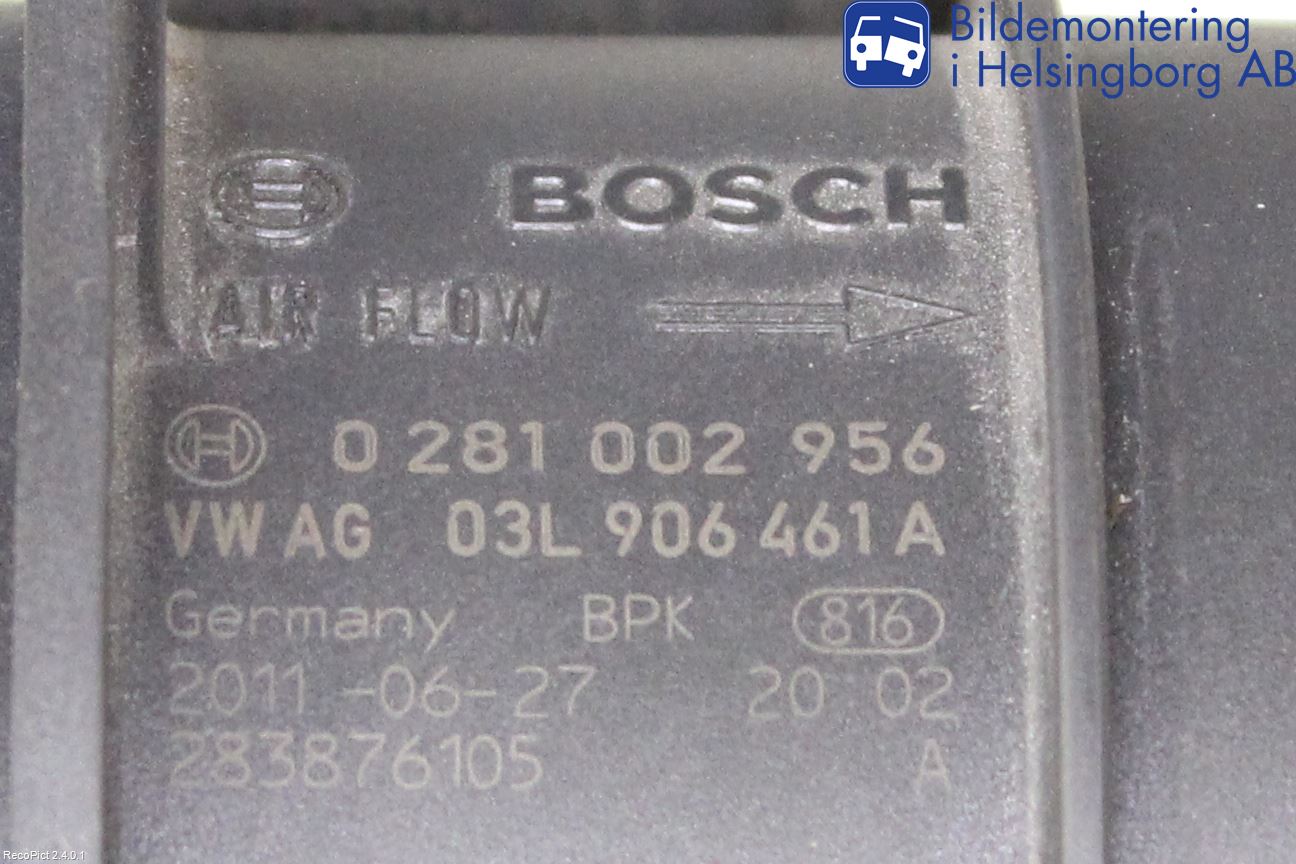 Volkswagen VW PASSAT 11-14 Inns Luftmassemåler