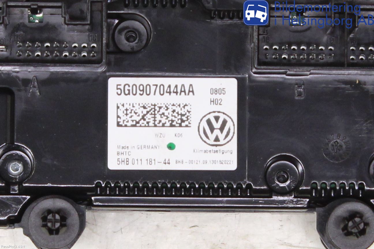 Volkswagen VW GOLF / E-GOLF VII 13-20 Varme Ac Betjening-Display