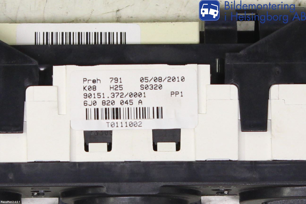 Seat IBIZA IV 08-16 Varmeapparat Panel(Regulering)