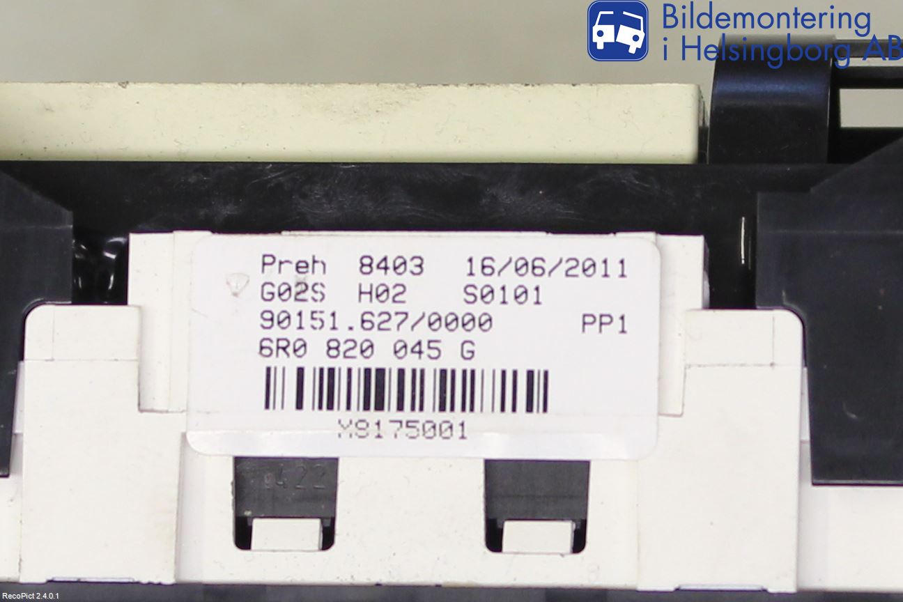 Volkswagen VW POLO 10-17 Varmeapparat Panel(Regulering)