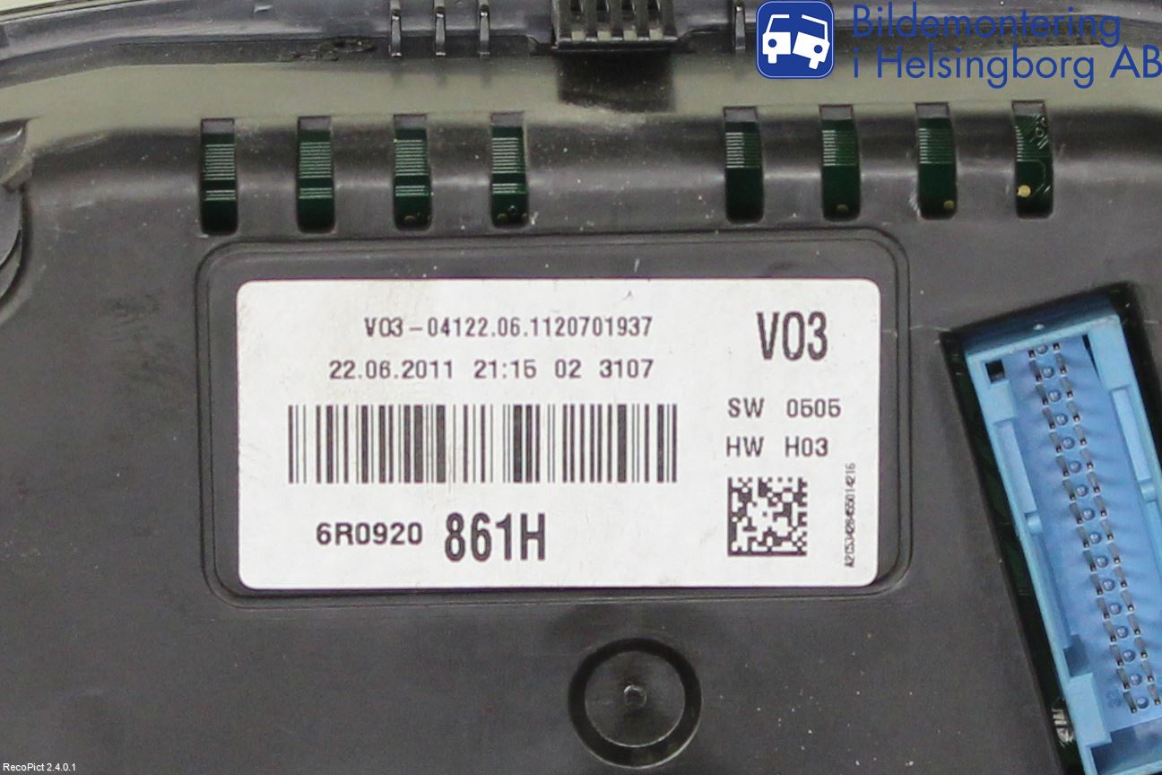 Volkswagen VW POLO 10-17 Instr Kombinert