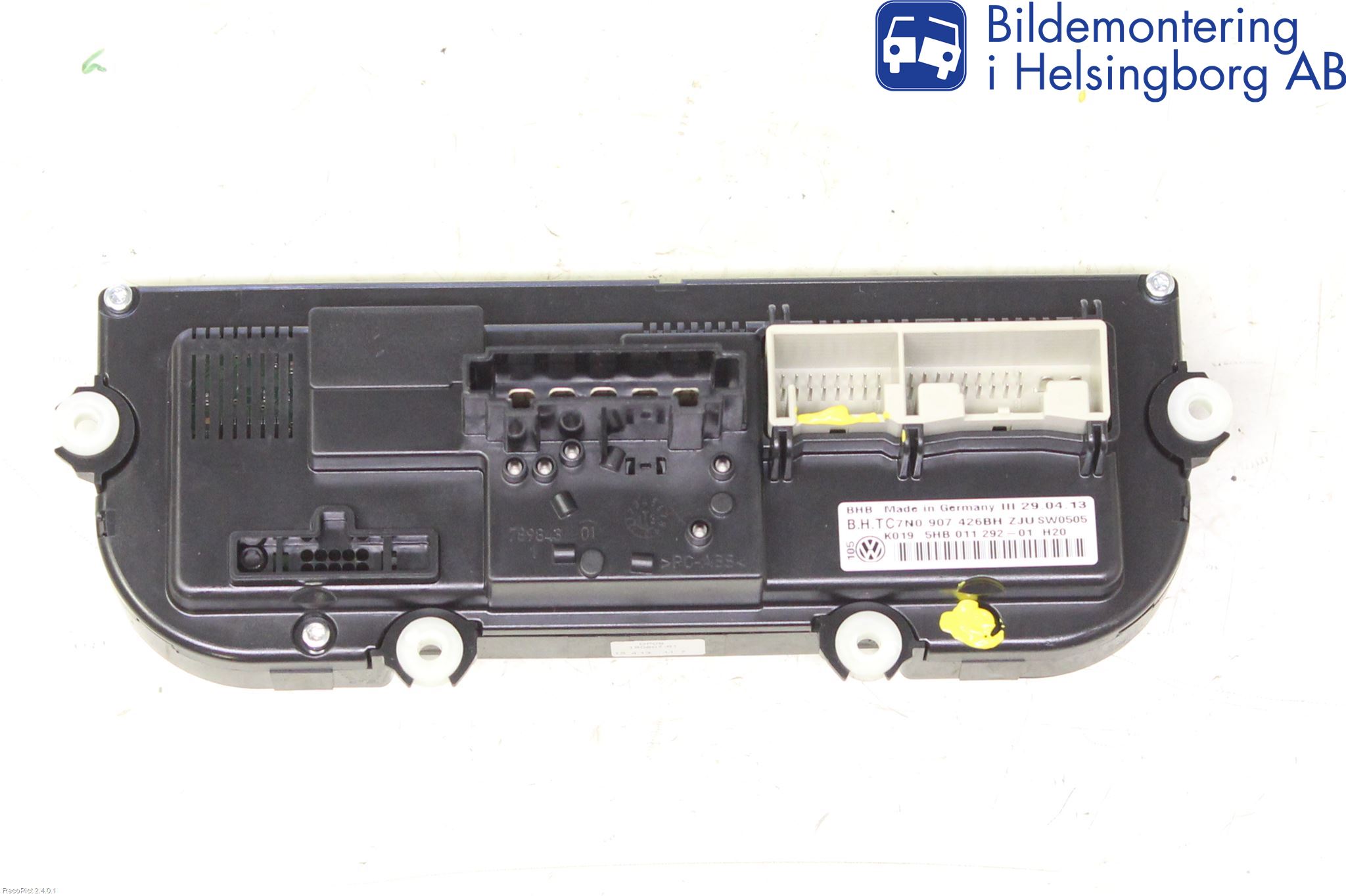 Volkswagen VW TOURAN 10-15 Varme Ac Betjening-Display