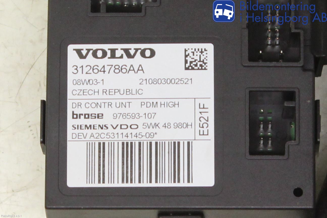 Volvo V50 08-12 Vindusheismotor
