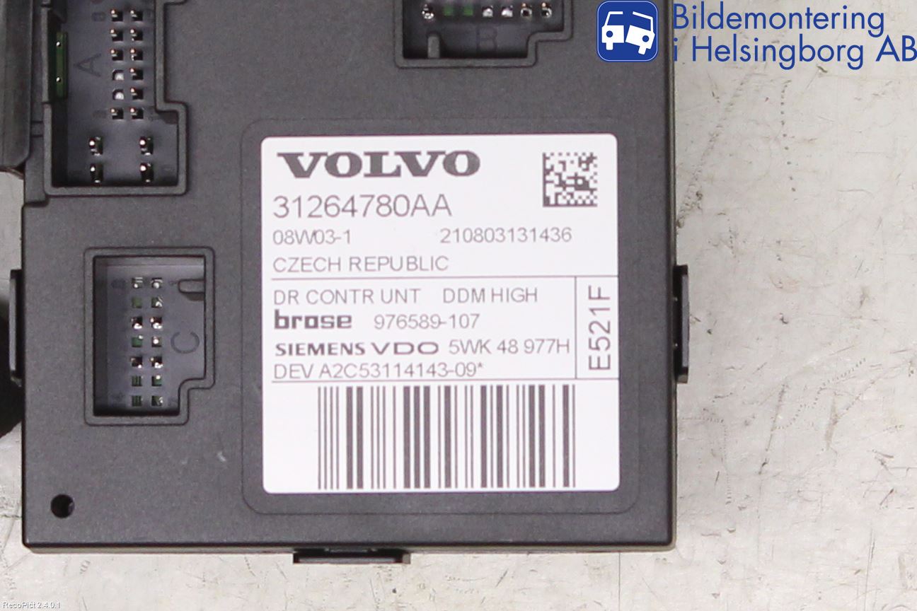 Volvo V50 08-12 Vindusheismotor