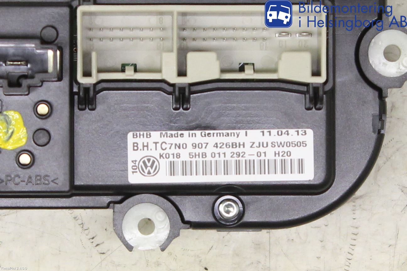 Volkswagen VW CADDY 11-15 Varme Ac Betjening-Display