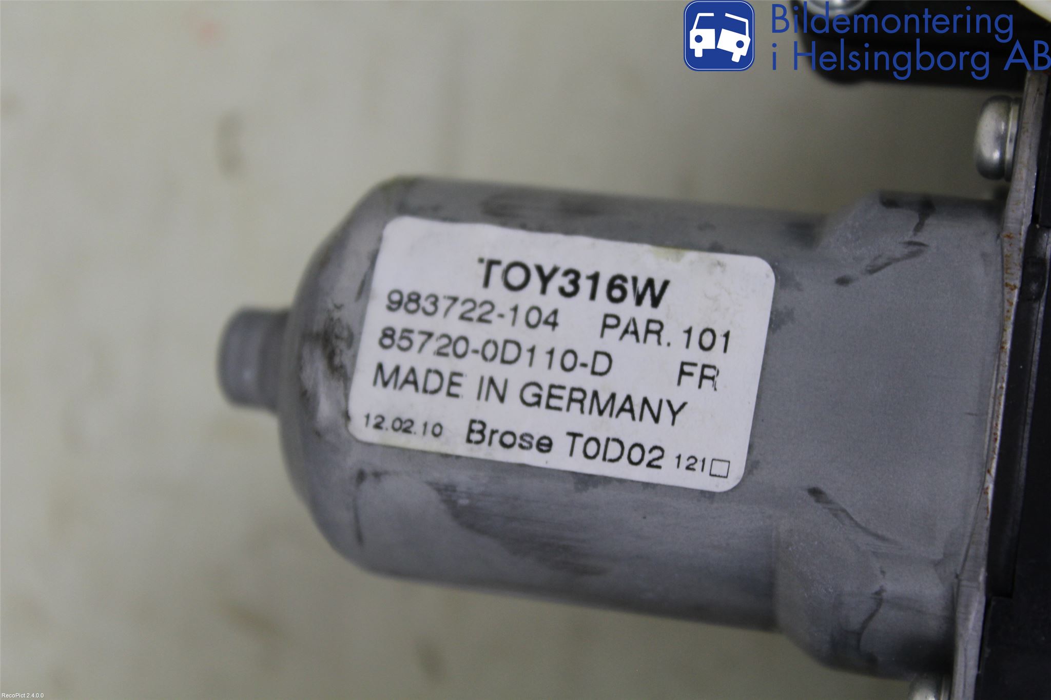 Toyota YARIS XP90 06-11 Vindusheis El Komp