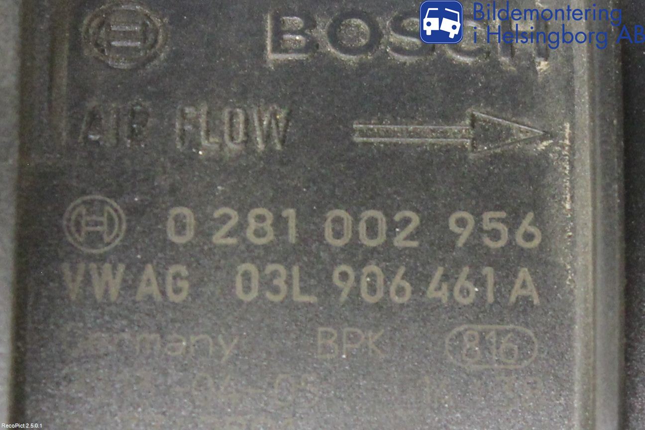 Volkswagen VW PASSAT 11-14 Inns Luftmassemåler