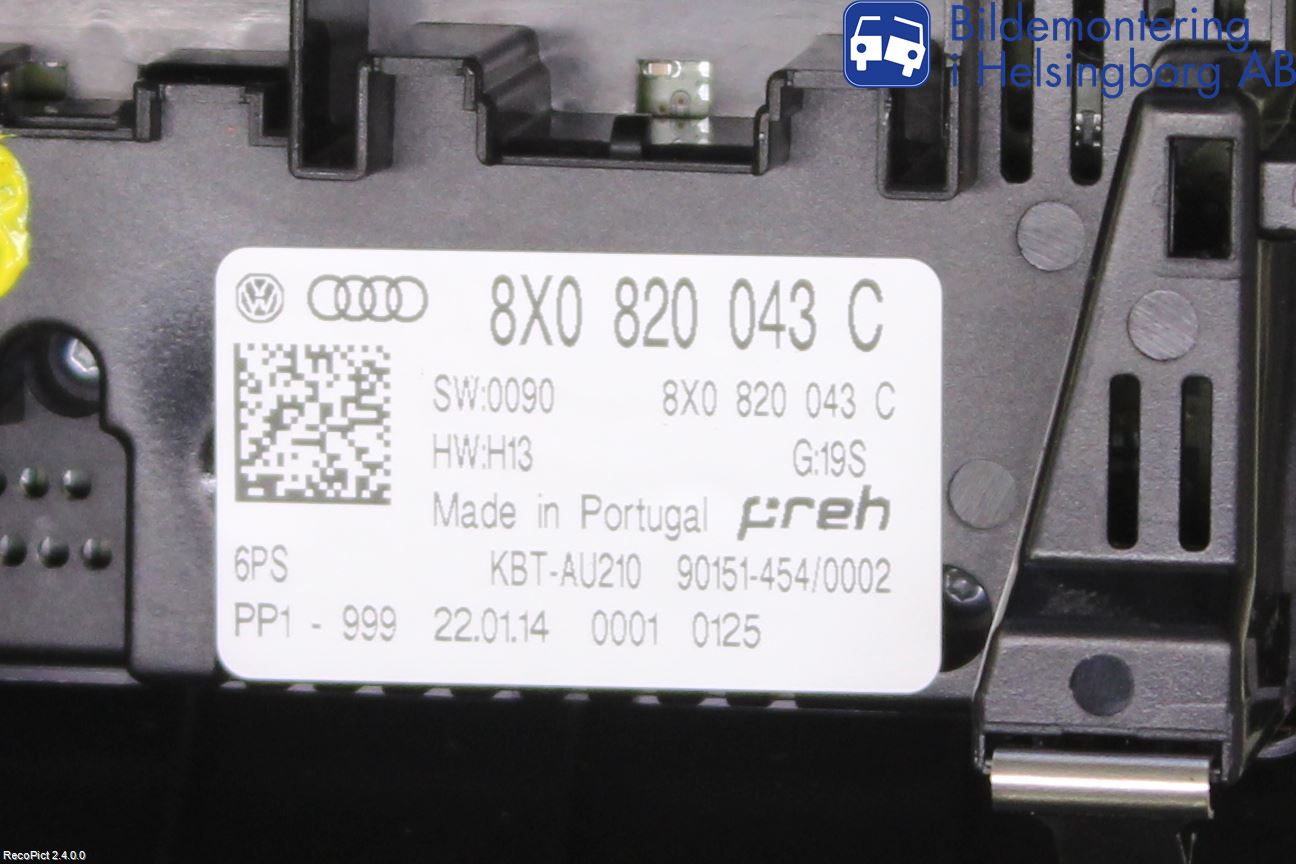 Audi A1/S1 11-18 Varme Ac Betjening-Display