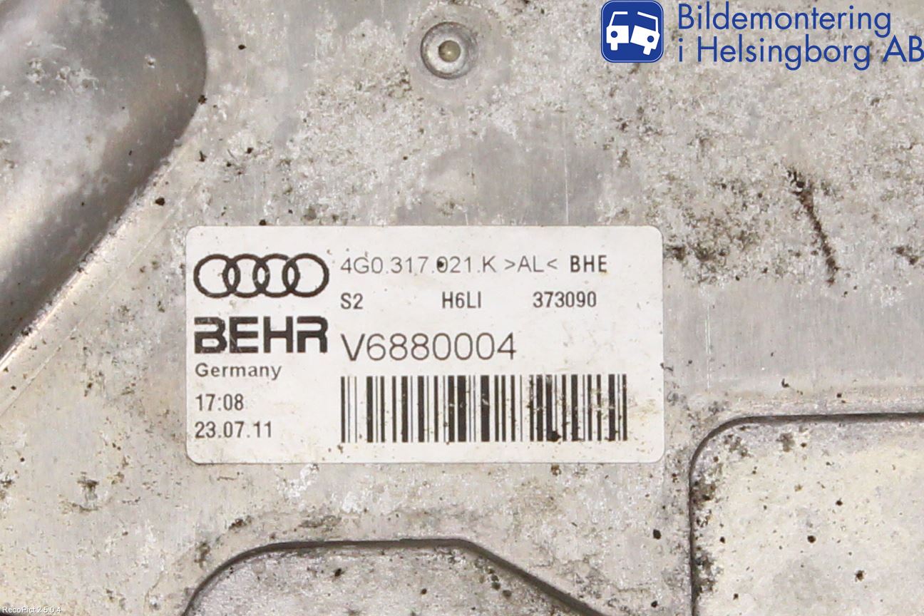 Audi A7/S7 4G 11-17 Radiator Oljekjøler Automatgea