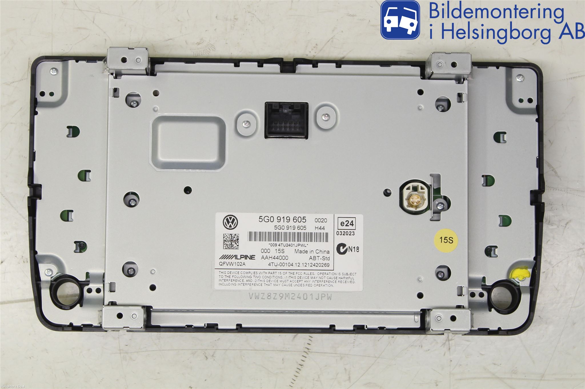 Volkswagen VW GOLF / E-GOLF VII 13-20 Multifunktionsdisplay
