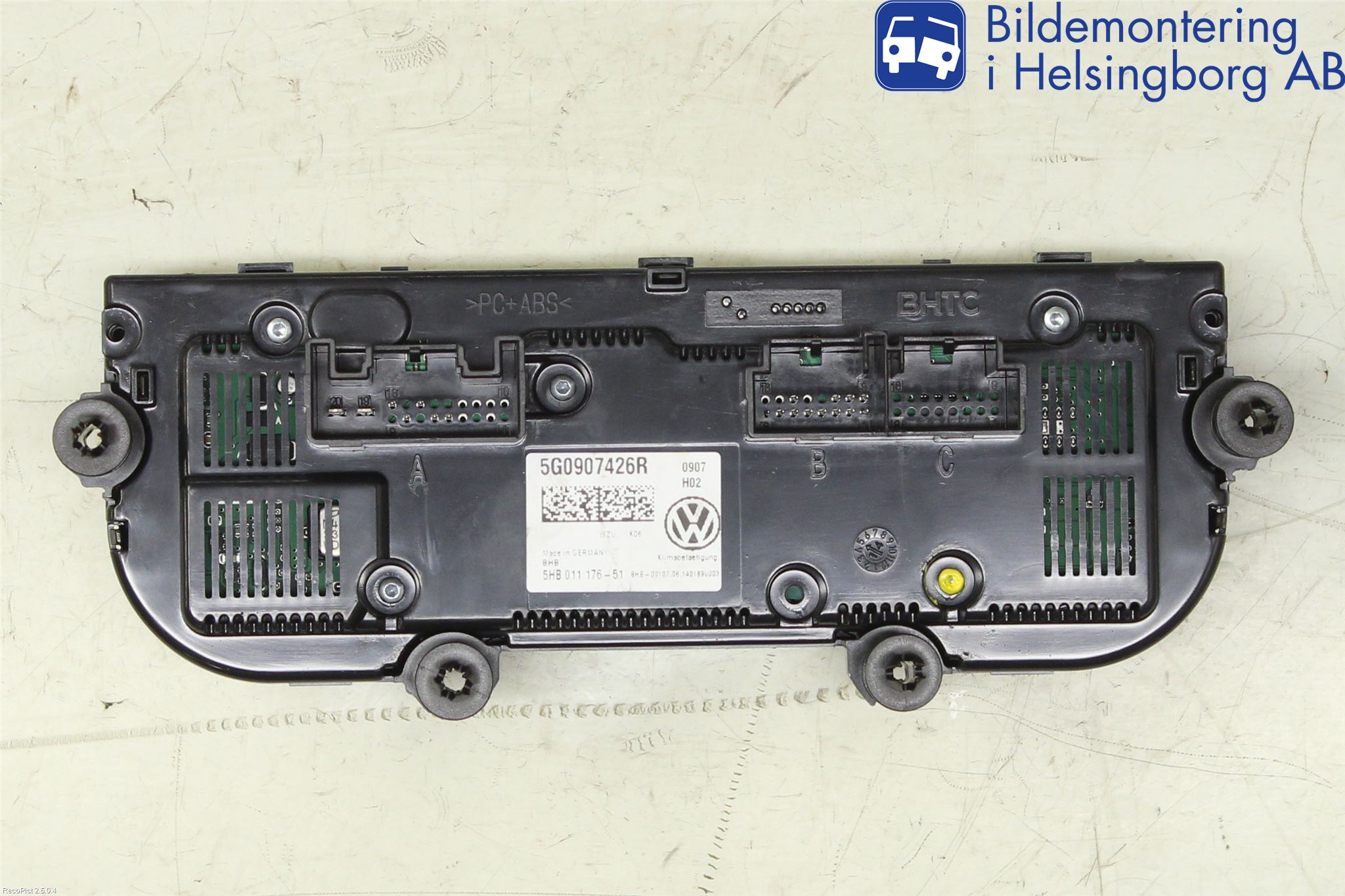Volkswagen VW GOLF / E-GOLF VII 13-20 Varme Ac Betjening-Display