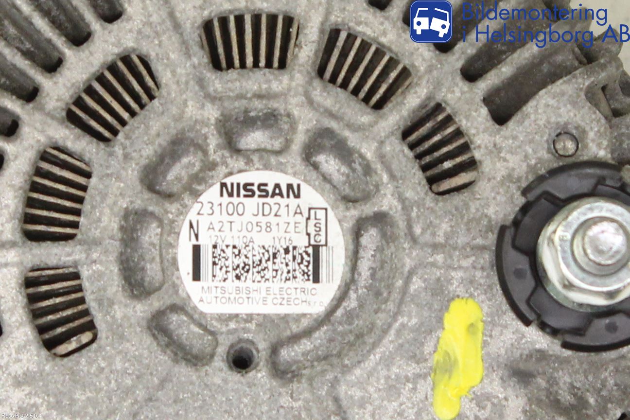 Nissan QASHQAI 10-14 Dynamo