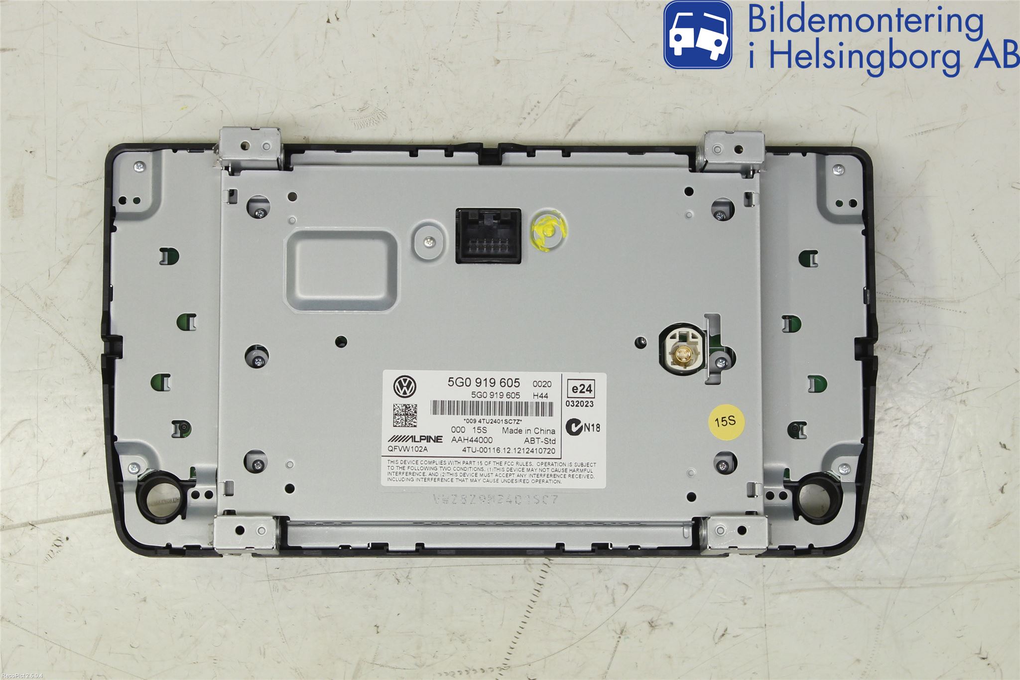 Volkswagen VW GOLF / E-GOLF VII 13-20 Multifunktionsdisplay