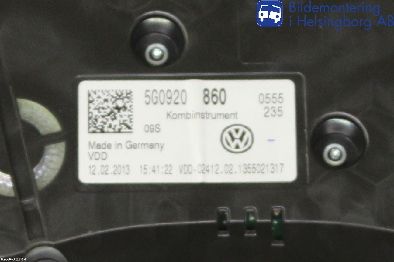 Volkswagen VW GOLF / E-GOLF VII 13-20 Instr Kombinert