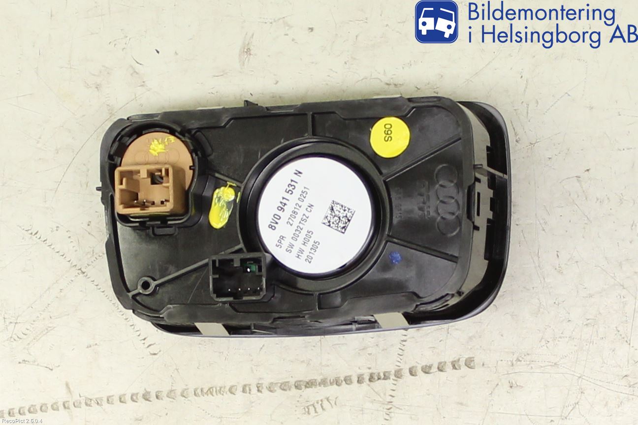 Audi A3/S3 8V 13-20 Bryter Hovedlys