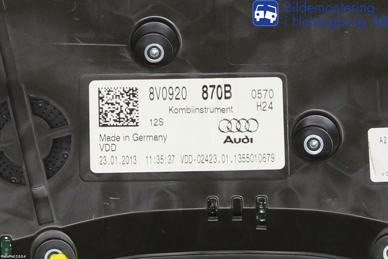 Audi A3/S3 8V 13-20 Instr Kombinert