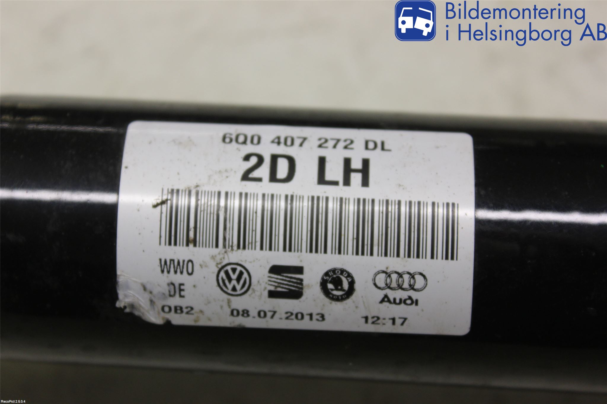 Skoda FABIA 07-14 Drivaksel Foran Kompl Høyre