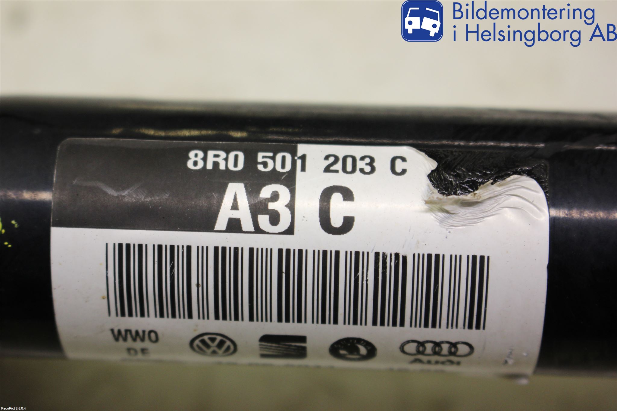 Audi Q5 09-16 Drivaksel Bak Kompl Venstre
