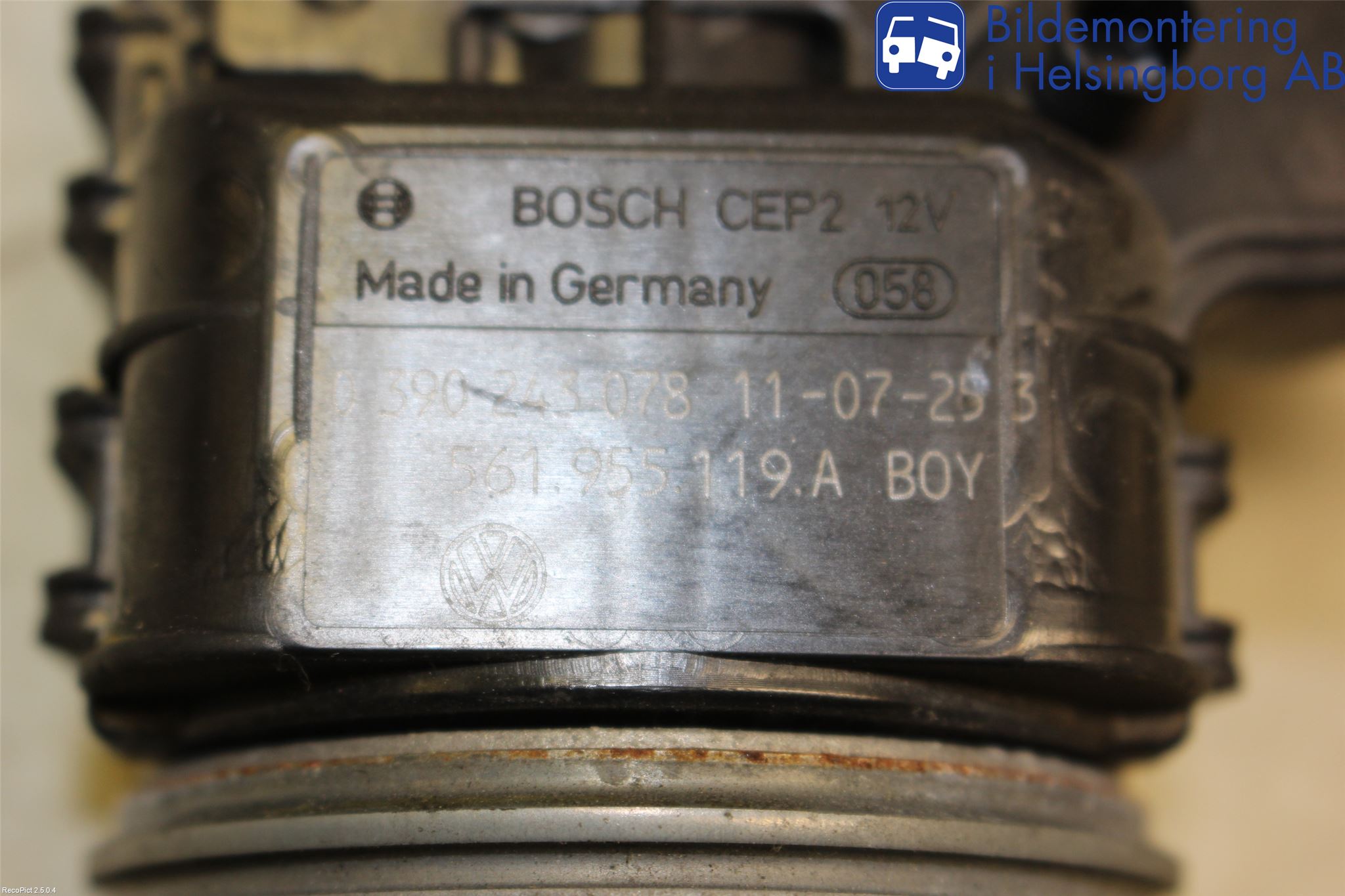 Volkswagen VW BEETLE 12- Viskermotor Frontrute