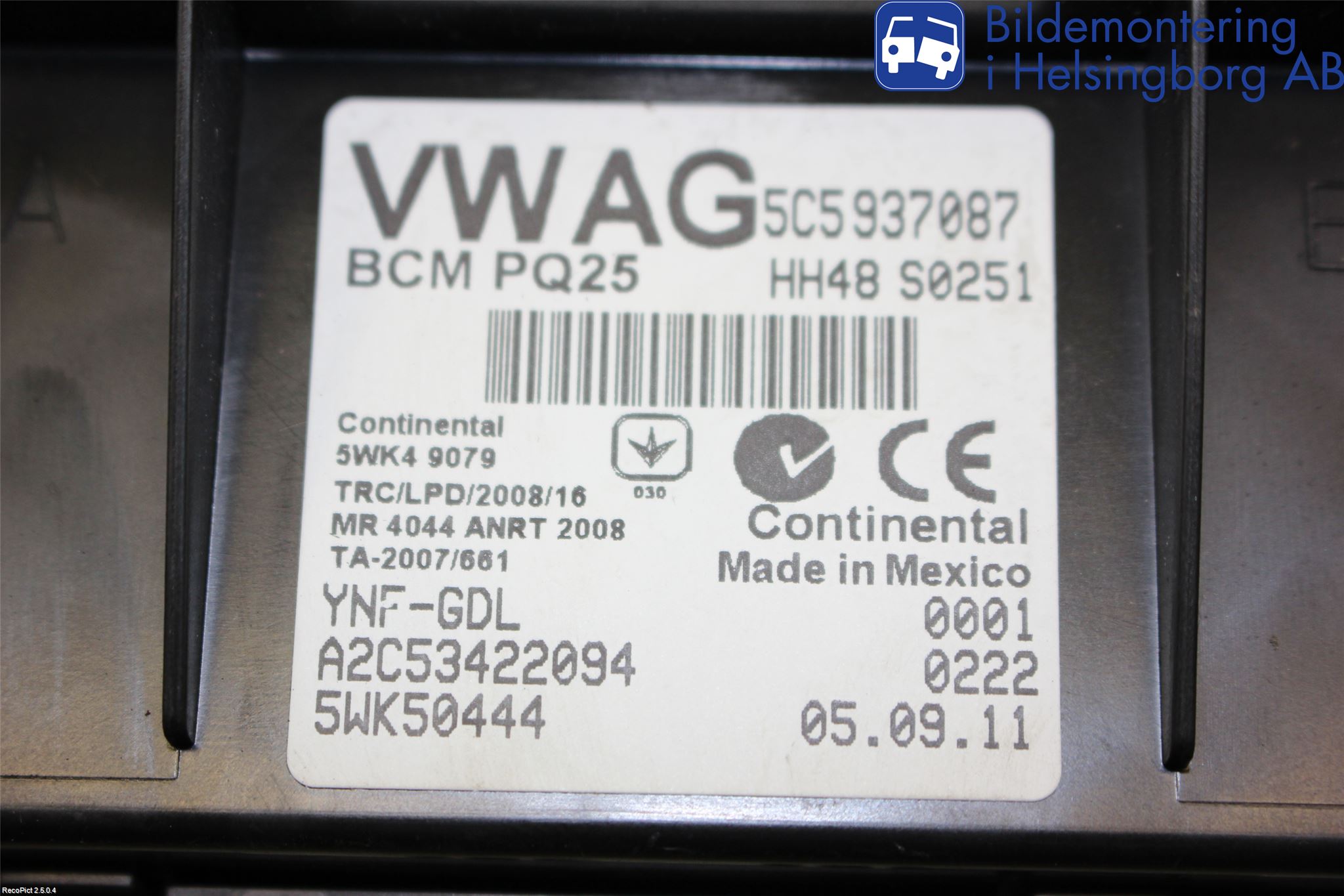 Volkswagen VW BEETLE 12- Styreenhet Klima
