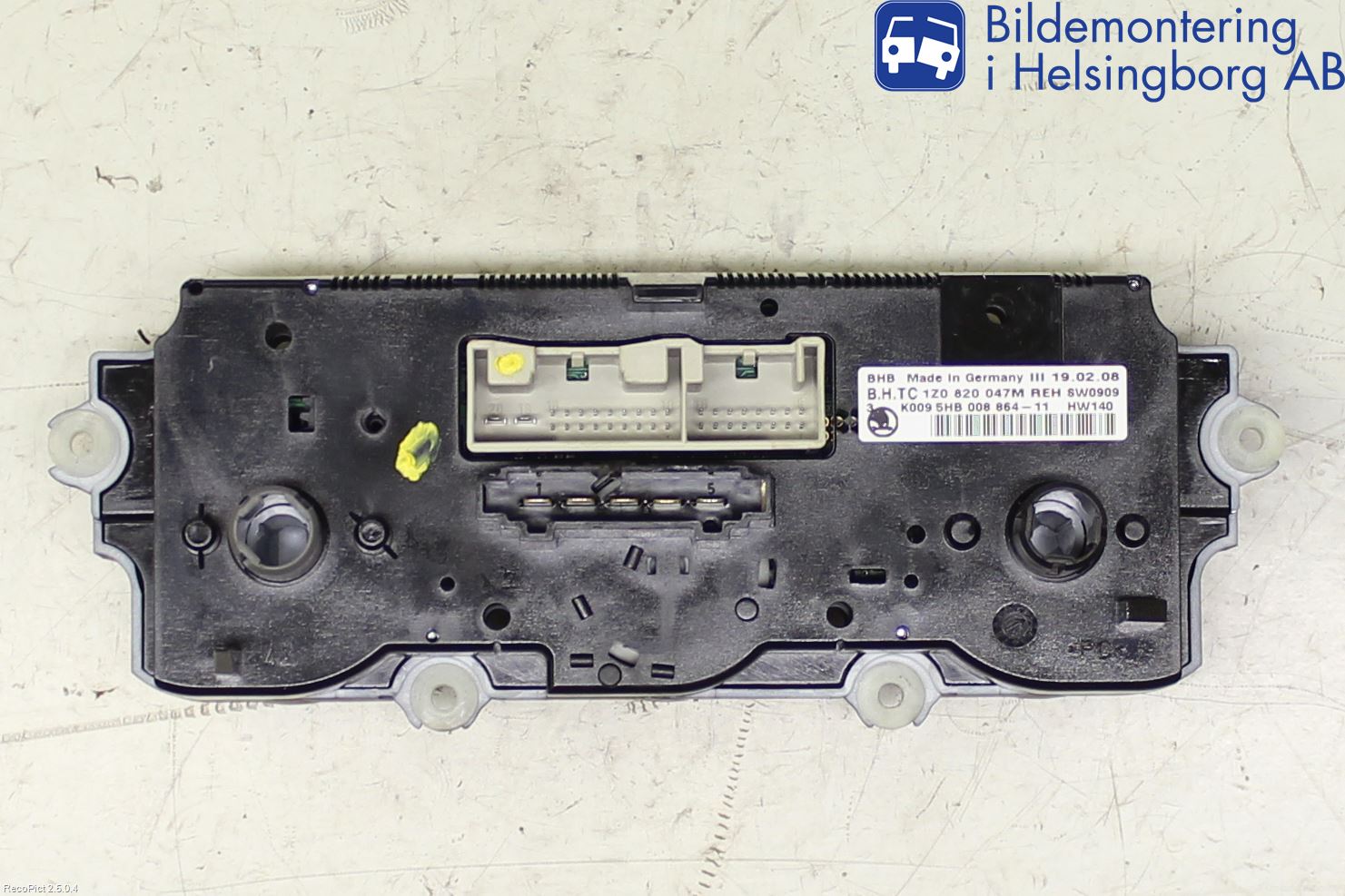 Skoda OCTAVIA (1Z) 05-13 Varmeapparat Panel(Regulering)