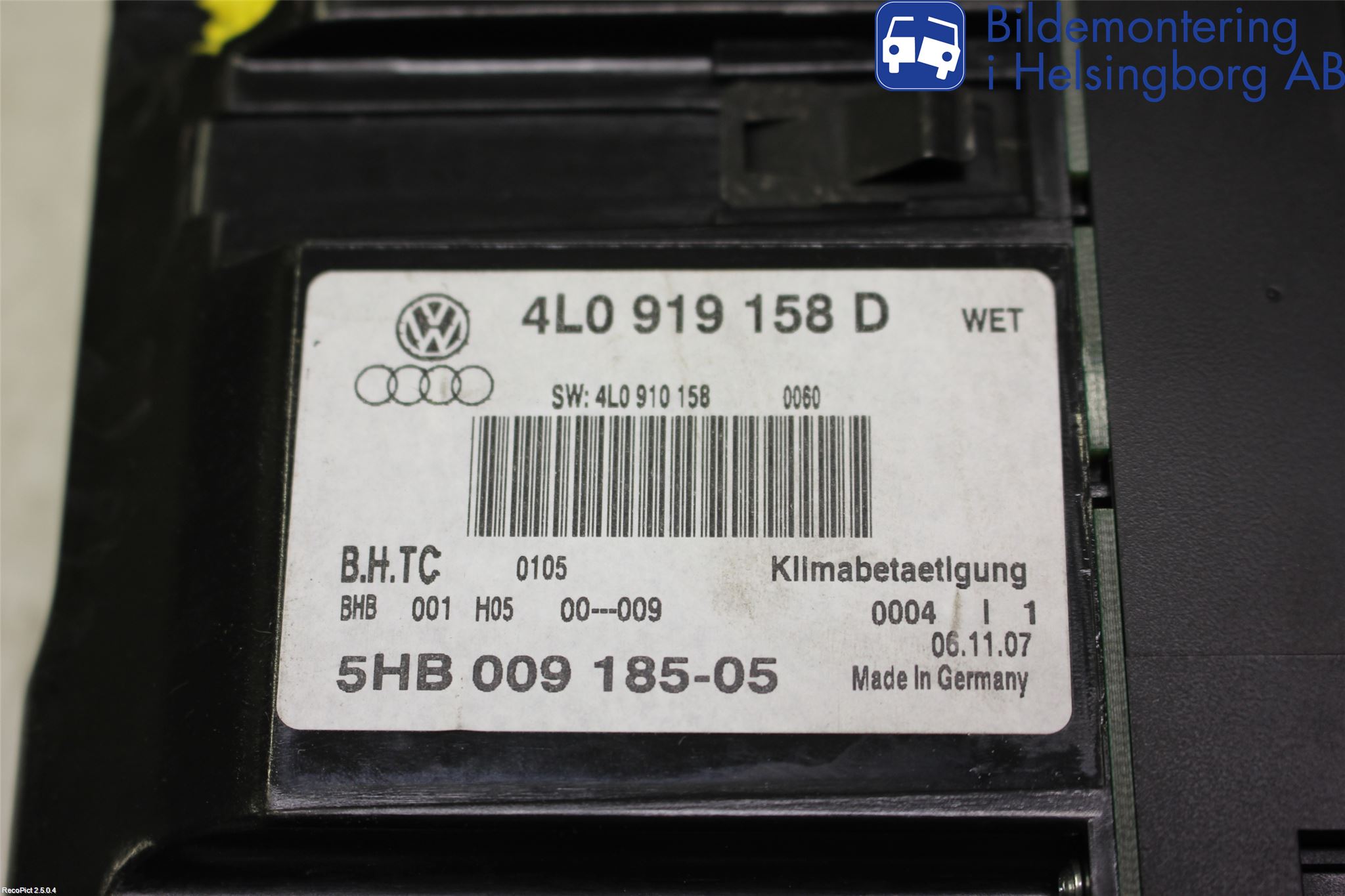 Audi Q7/SQ7 Varme Ac Betjening-Display