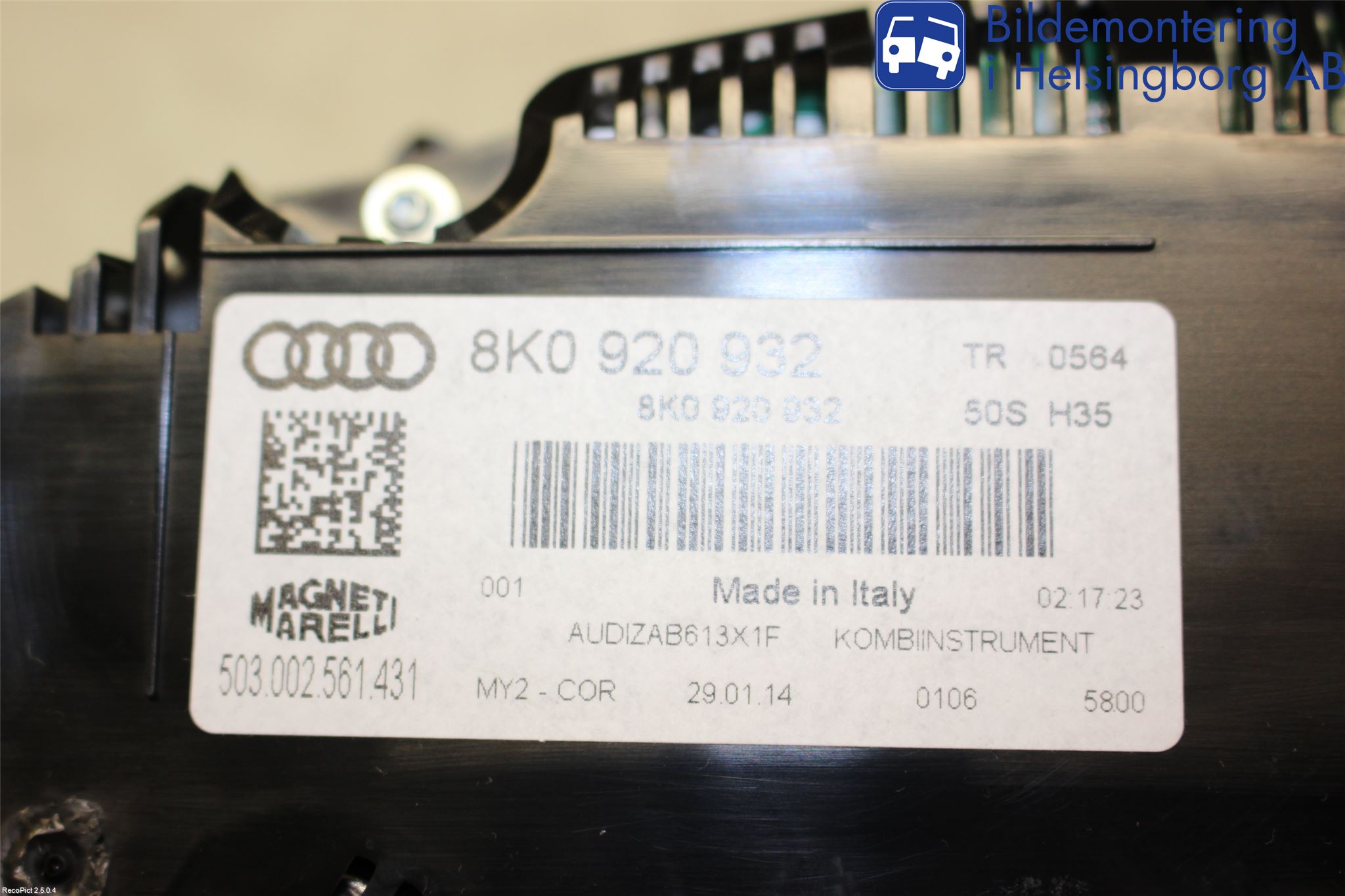Audi A4 12-15 Instr Kombinert