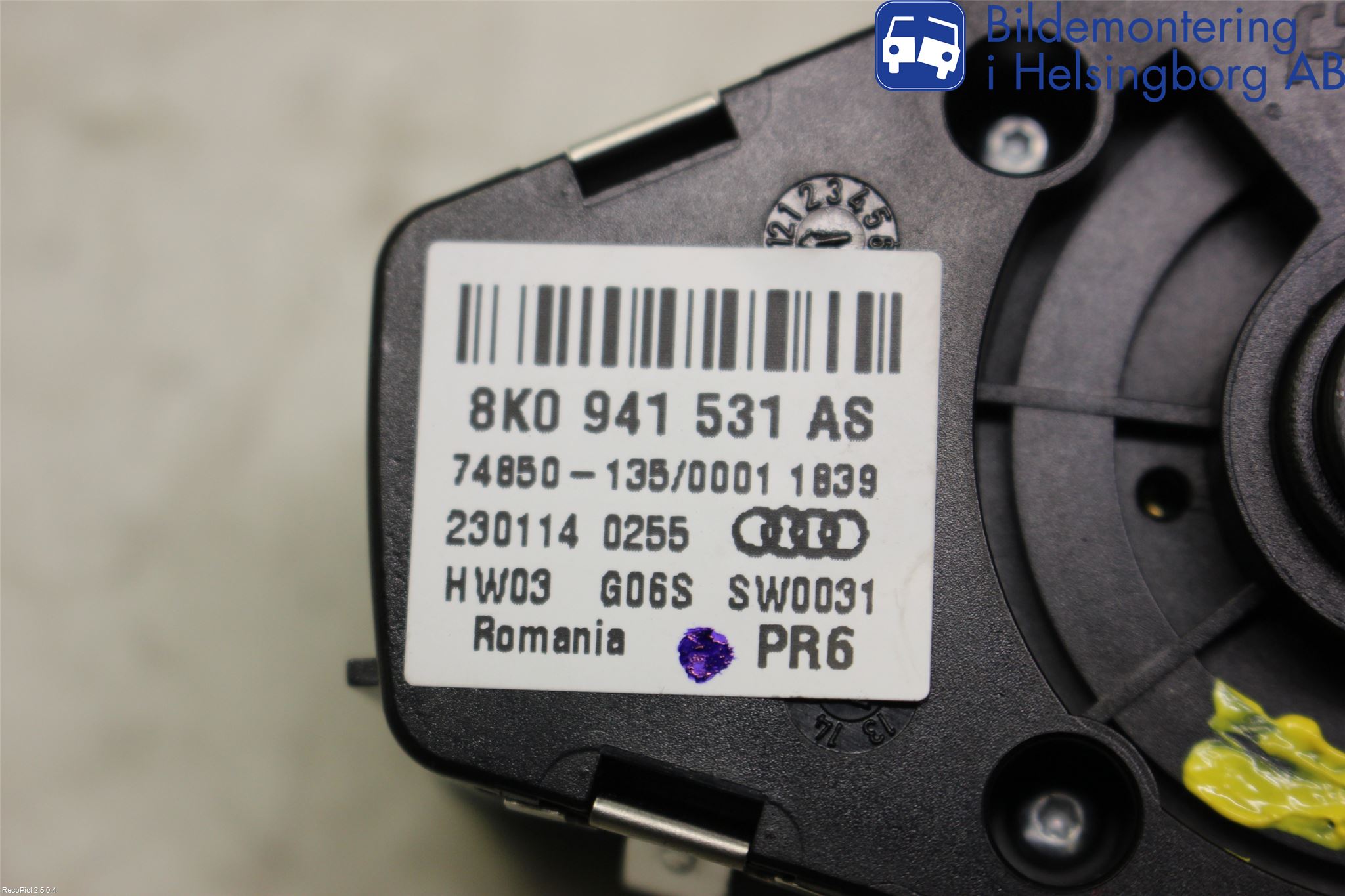 Audi A4 12-15 Bryter Hovedlys