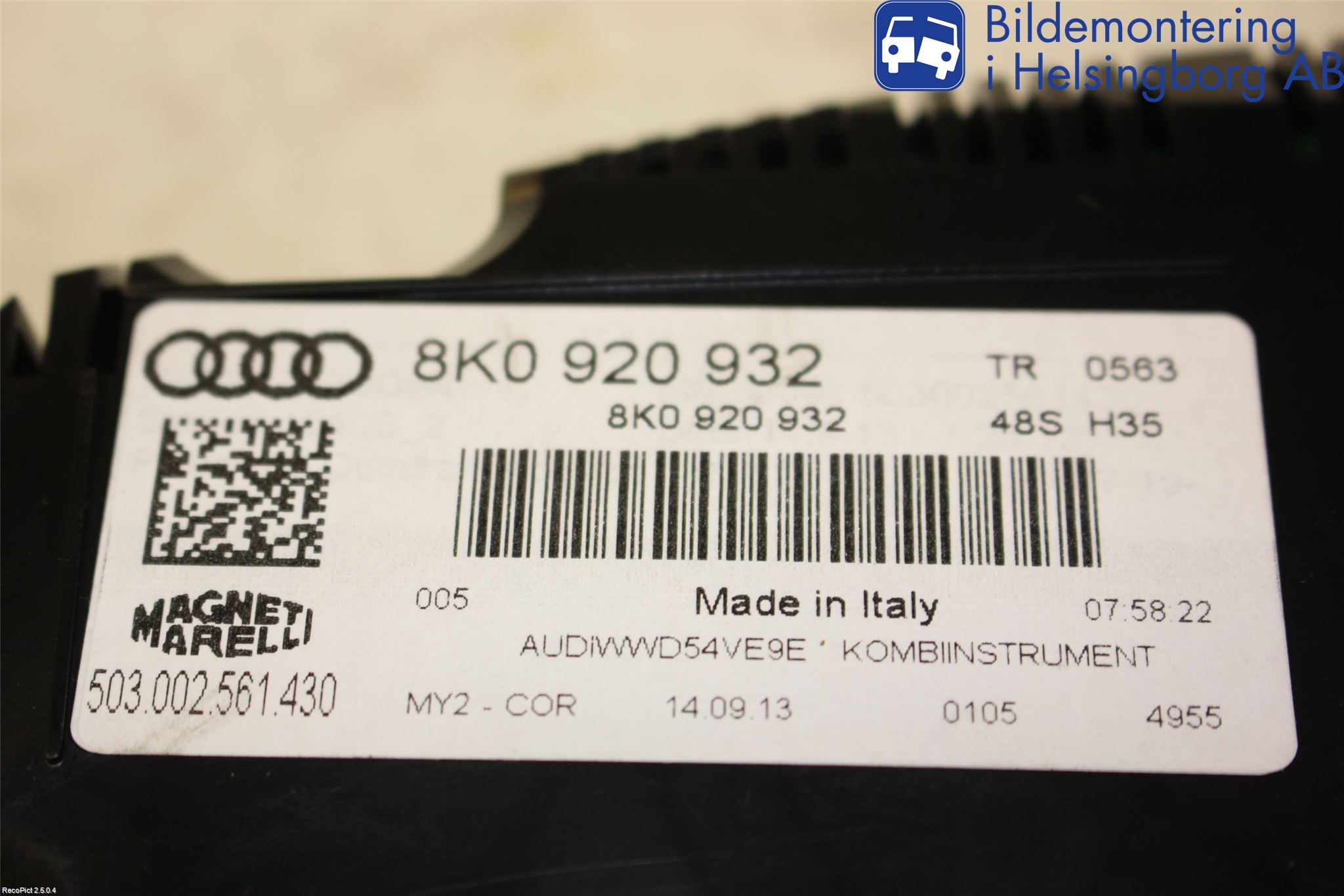 Audi A4 12-15 Instr Kombinert