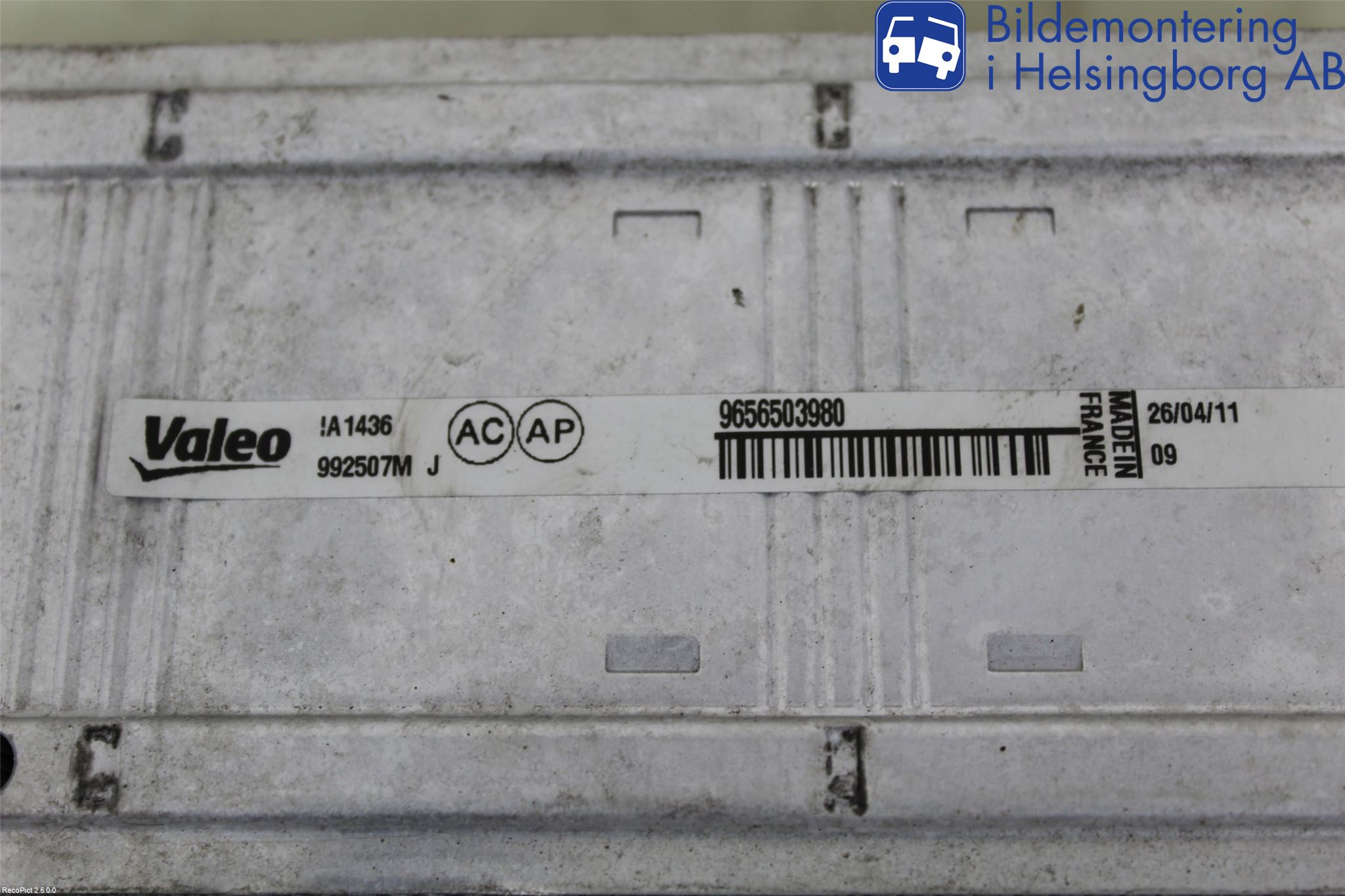 Citroen BERLINGO 08-18 Intercooler Radiator