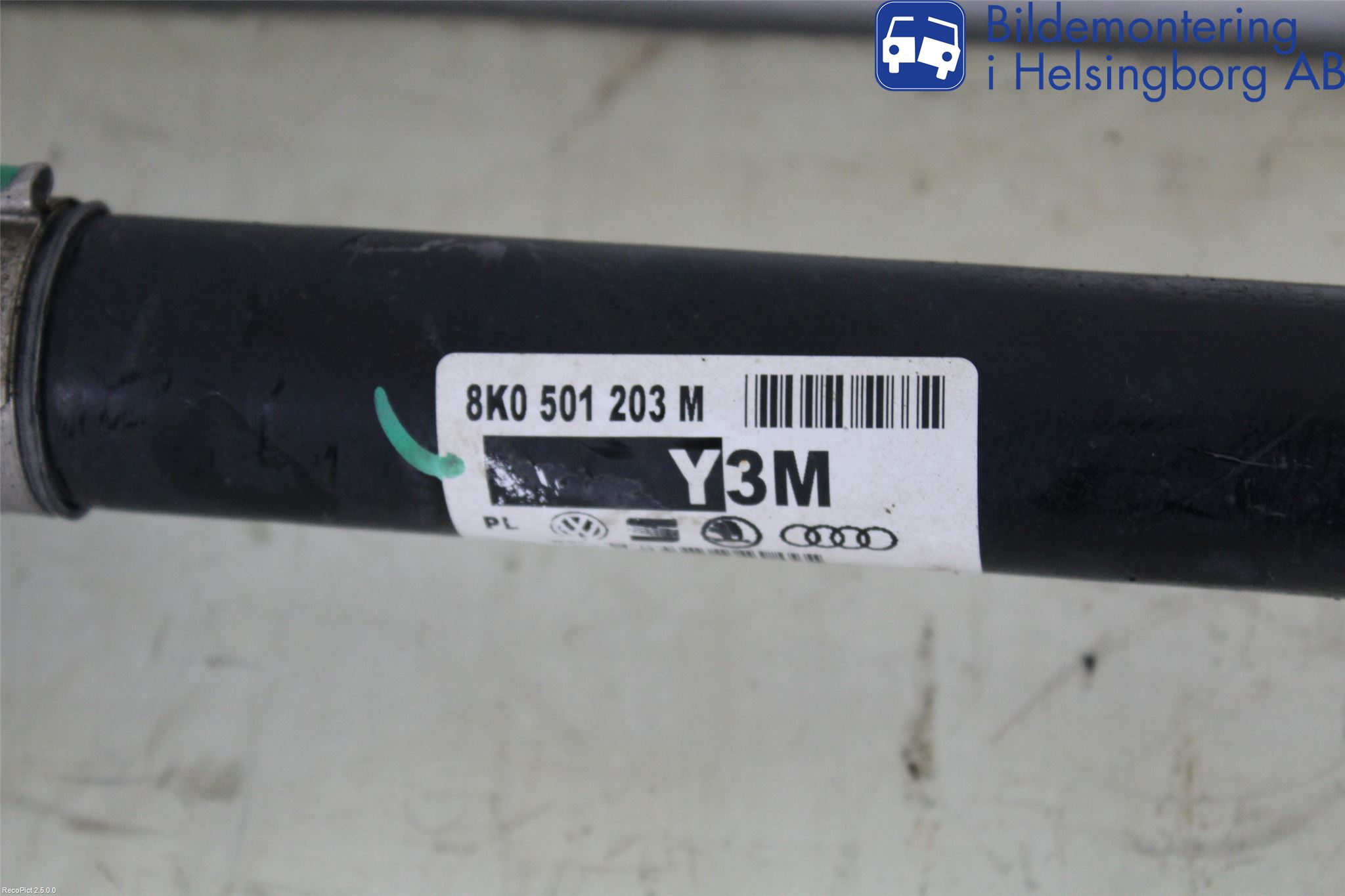 Audi A4 12-15 Drivaksel Bak Kompl Venstre