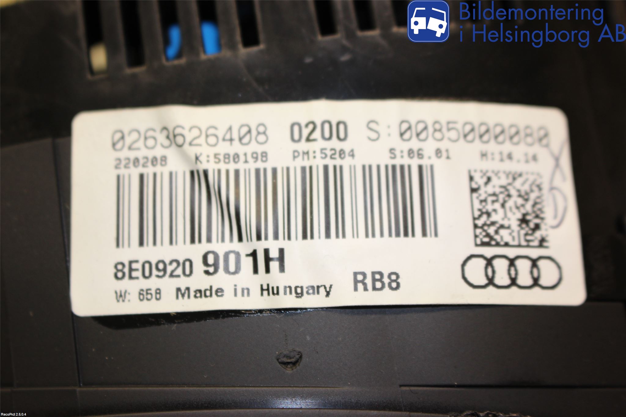 Audi A4/S4 05-07 Instr Kombinert