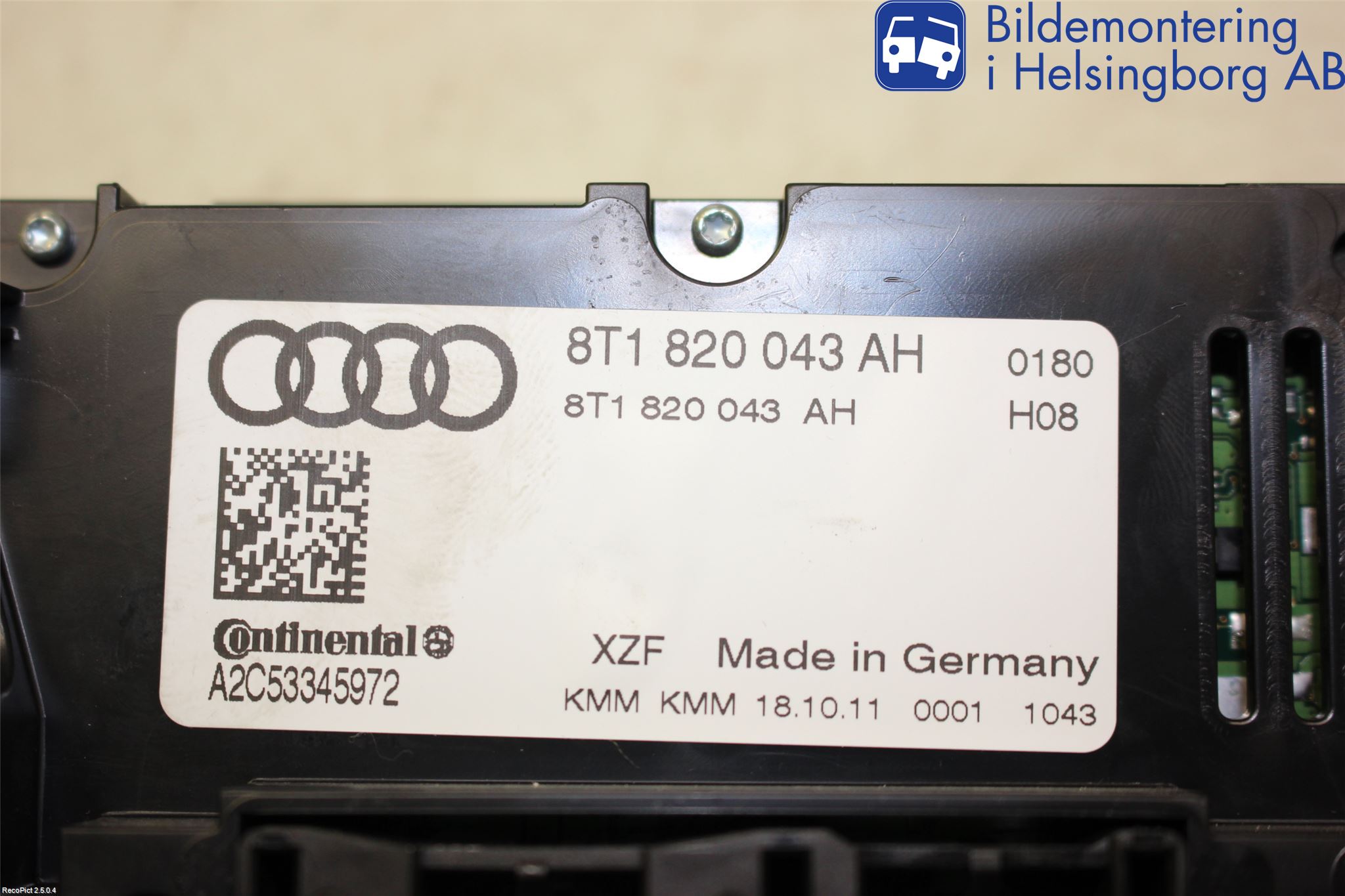 Audi A4/S4 08-11 Varme Ac Betjening-Display